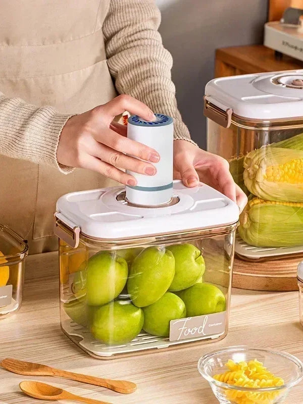 Vacuum Food Storage Box Fresh-Keeping Canister Sealed Storage Container Large Capacity Food Dispenser  Kitchen Storage Box