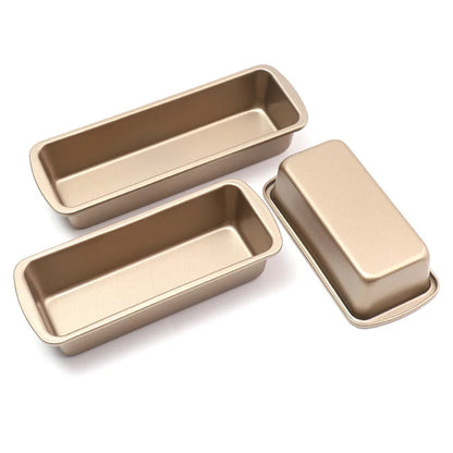 Hot Selling commercial Rectangular Heavy Steel Non Stick Gold Toast Tin Bread Baking Pan Cake mold For Family Kitchen Baking