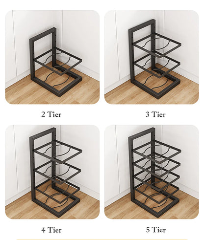 Adjustable Pot Rack Organizer, Kitchen Stainless Steel Pot Storage Rack ,Multi-Layer Household Pot and Pan Organzier for Kitchen