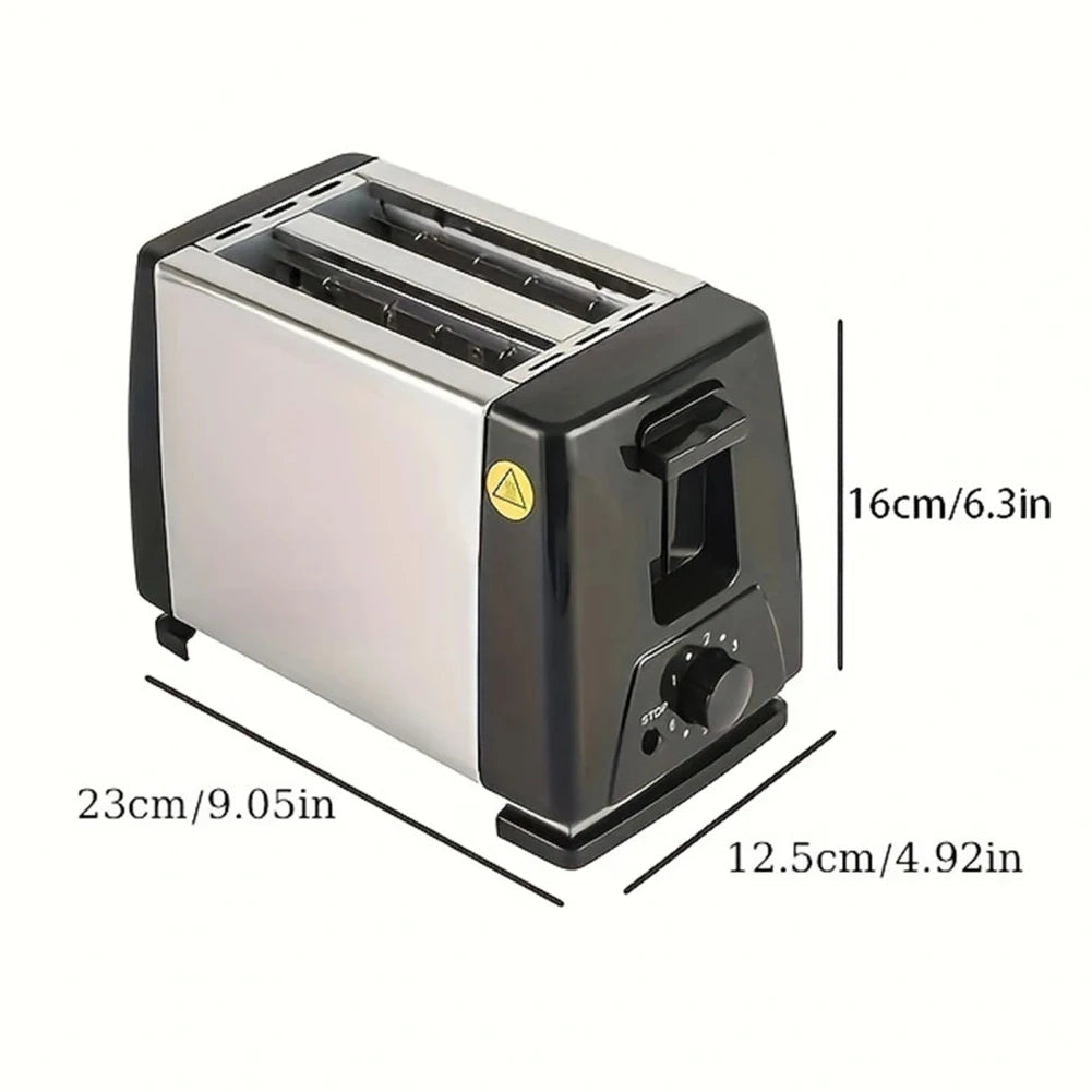 2 Slice Toaster Toaster With Extra-Wide Slots Auto-Shutoff, Adjustable 6th Gear Timed Knob Stainless Steel 2-Slice Toaster Whole