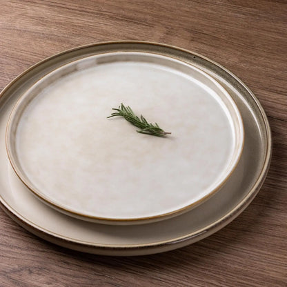 Ceramic Dinnerware Sets for 4, 12 Pieces Stoneware Plates and Bowls Sets, Reactive Glaze Dishes -Scratch Resistant,