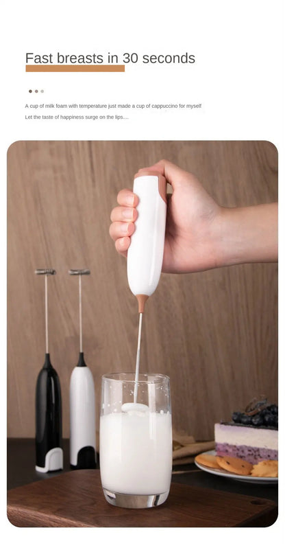 Household Tool Mixer Coffee Electric Handheld Easy To Clean Whisk Kitchen Milk To Stir Foaming Machine Milk Cap Multifunction