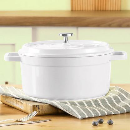 Enameled Cast Aluminum Dutch Oven with Lid Home Kitchen Enamel Stock Pot Dutch Oven Cast Aluminum Pot Multifunctional Cookware