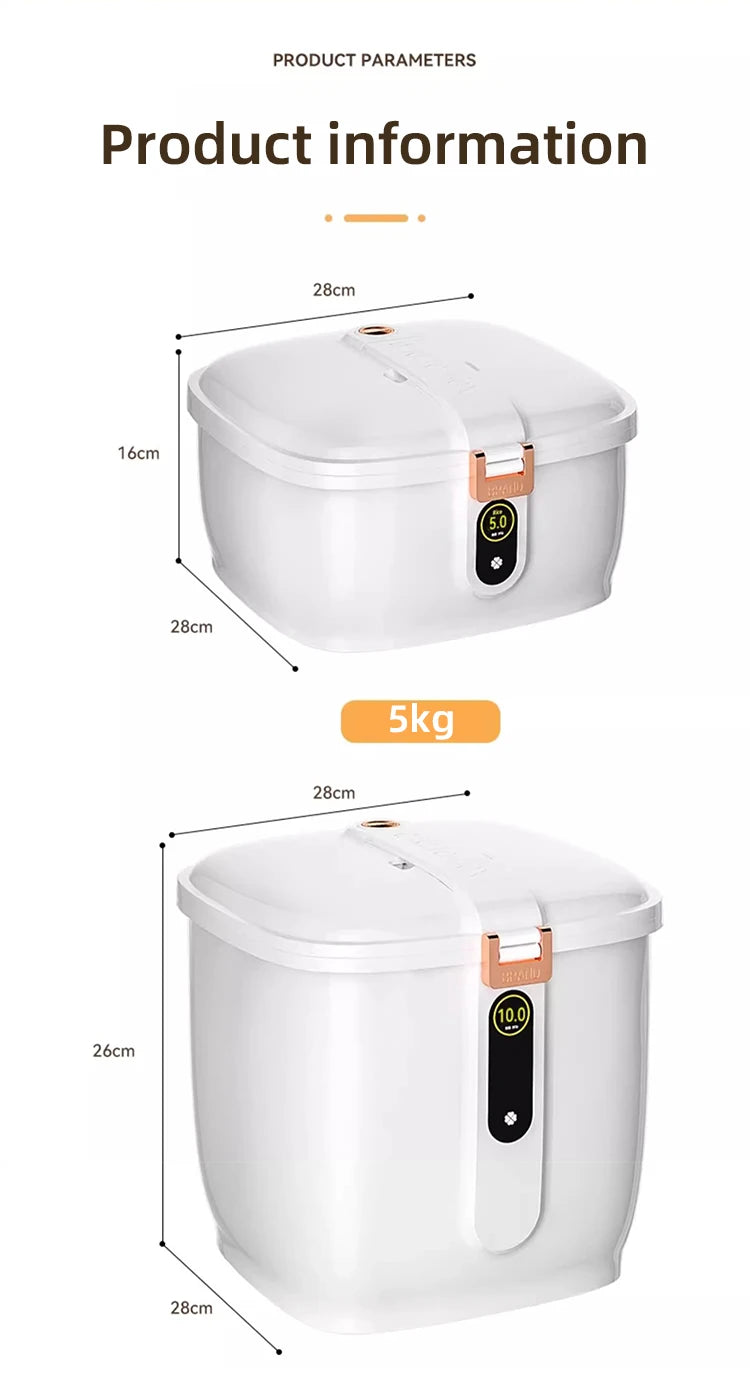 Kitchen Food Storage Containers Rice Box 5KG 10KG Insect-Proof Moisture-Proof Cereal Dispenser Flour Sugar Storage Containers