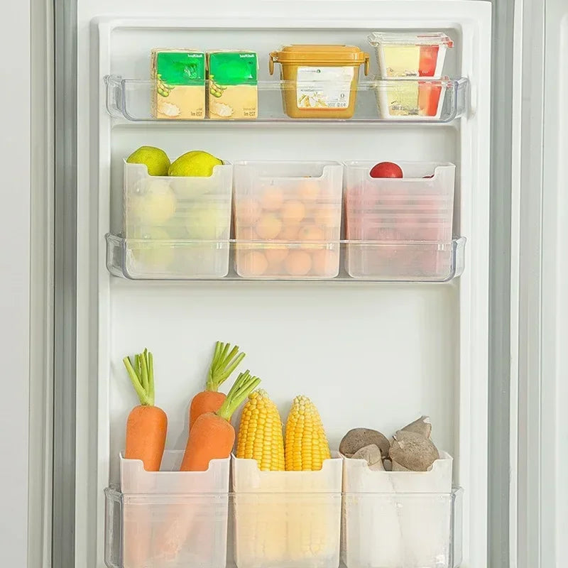 Refrigerator Side Door Kitchen Vegetable and Fruit Storage Box Food Preservation Boxes Spice Home Organization Container