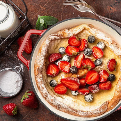 Enameled Dutch Oven Pot with Lid,Cast Iron Dutch Oven with Dual Handles for Bread Baking,Cooking,Nonstick Enamel Coated Cookware