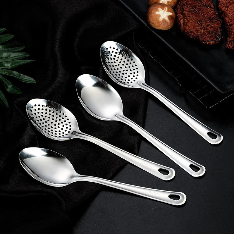 Stainless Steel Strainer Spoon Kitchen Colander Spoon Spoon Filter Strainer Food Scoop Perforated Skimmer Colander