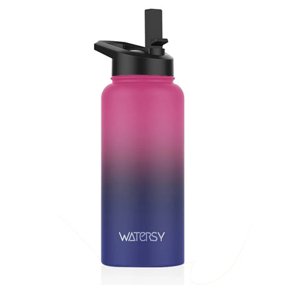 Watersy 16/32oz Sports Water Bottle Stainless Steel Thermal Bottle Large Capacity Insulated Cup Keep Cold Tumbler Gym Kettle