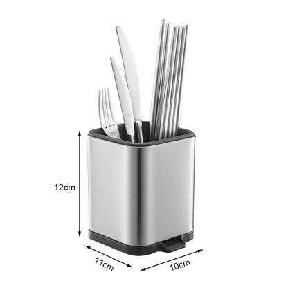 Stainless Steel Chopstick Spoon Storage Rack Box Kitchen Utensil Holder Organizer Drying Tableware Container Cutlery Basket