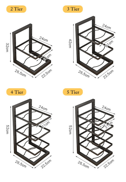 Adjustable Pot Rack Organizer, Kitchen Stainless Steel Pot Storage Rack ,Multi-Layer Household Pot and Pan Organzier for Kitchen