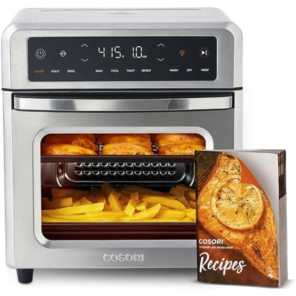 COSORI Air Fryer Toaster Oven, 13 Qt Airfryer Fits 8" Pizza, 11-in-1 Functions with Rotisserie, Dehydrate