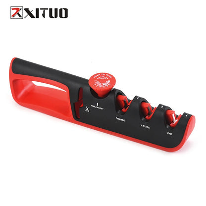 XITUO New 4-in-1 Knife Sharpener Quick Sharpening Stone Adjustable Knives Sharpener Stick For Sharp Kitchen Knives And Scissors