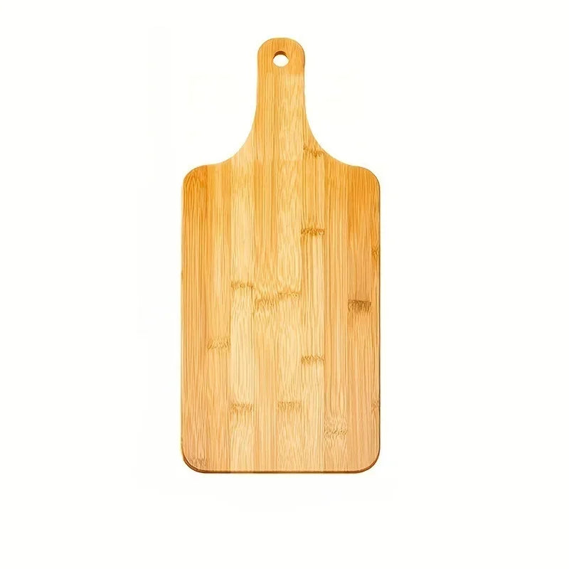 1 piece of bamboo kitchen cutting board with handle, wooden cutting board, kitchen cooked food board, loose carving tray