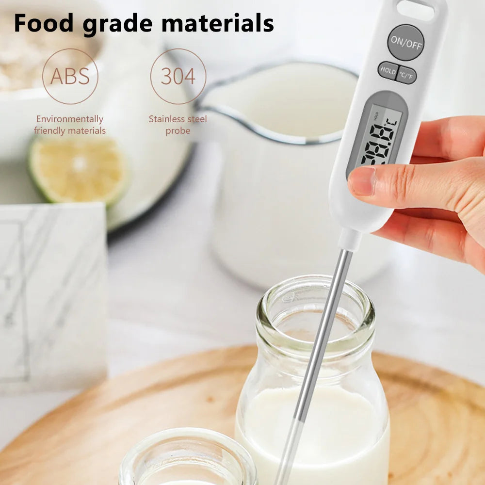 YZ6011 Digital Kitchen Food Thermometer 304Stainless Steel Probe Milk Oil Liquid Oven Temperaure Tool Meat BBQ Temperature Gauge