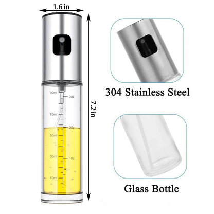 Olive Oil Dispenser Bottle 100ml Olive Oil Spray Mister Glass Bottle for Salad, BBQ, Baking, Roasting Kitchen Cooking Essentials