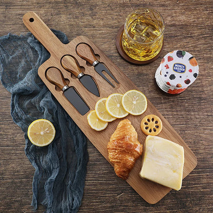 Acacia Cheese Board Set Cheese Knife Cheese Board Wooden Cutting Board Steak BoardKnife