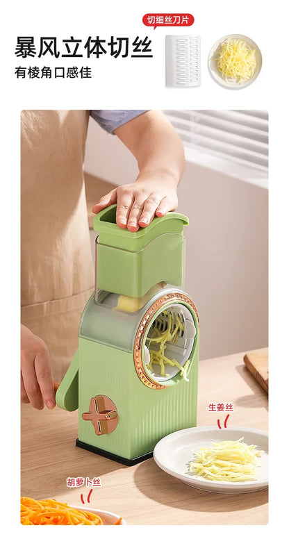 Multifu Vegetable Slicer Manual Kitchen Accessories Grater Vegetable Chopper Round Cutter Household Potato Garlic Shredder