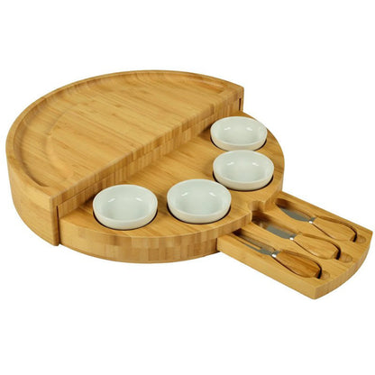 1 Set Charcuterie  Set with Slide Out (Slicer Fork Scoops Cut Kitchen Storage)