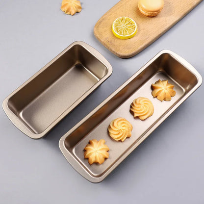 Hot Selling commercial Rectangular Heavy Steel Non Stick Gold Toast Tin Bread Baking Pan Cake mold For Family Kitchen Baking