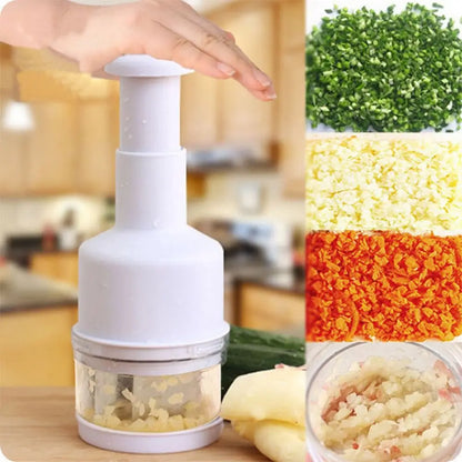 Hand Pressure Vegetable Cutter Multi-purpose Stainless Steel Durable Garlic Onion Chopper Quickly Garlic Masher Home Use