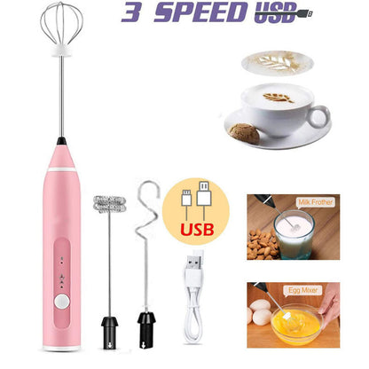 Handheld Electric Mixer with 3 Speed Setings Multipurpose USB Charging Whisk Electric Mixer Home Kitchen