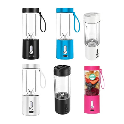 One-handed Drinking Juicer Cup Portable Smoothie Blender for Travel Camping