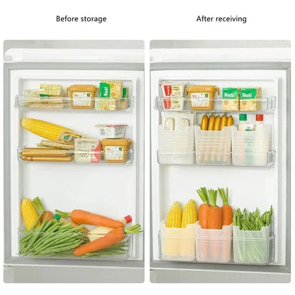 Refrigerator Side Door Kitchen Vegetable and Fruit Storage Box Food Preservation Boxes Spice Home Organization Container