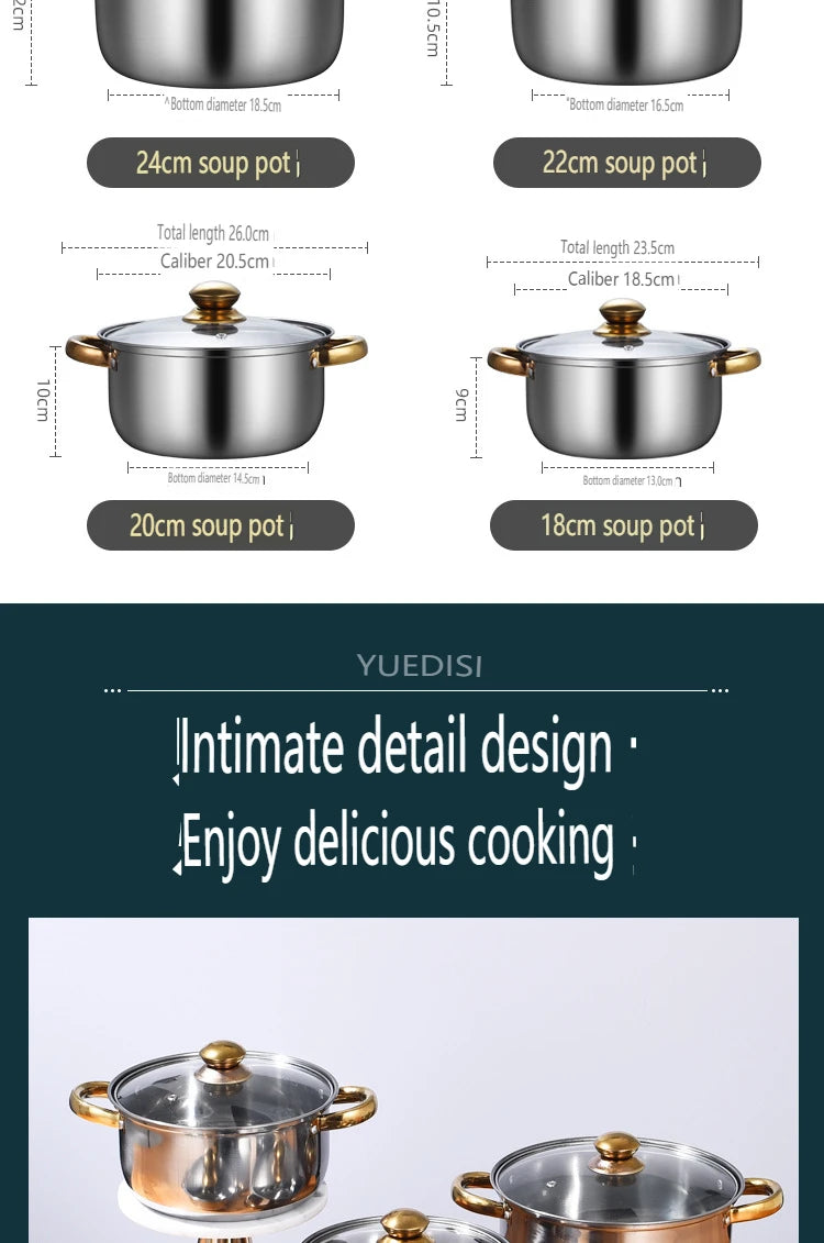 12 Pieces Of Stainless Steel Cookware Set 6 Kinds Of Kitchen Pot Combination Frying Pan Soup Pot Milk Pot Kettle Set Pot Gift