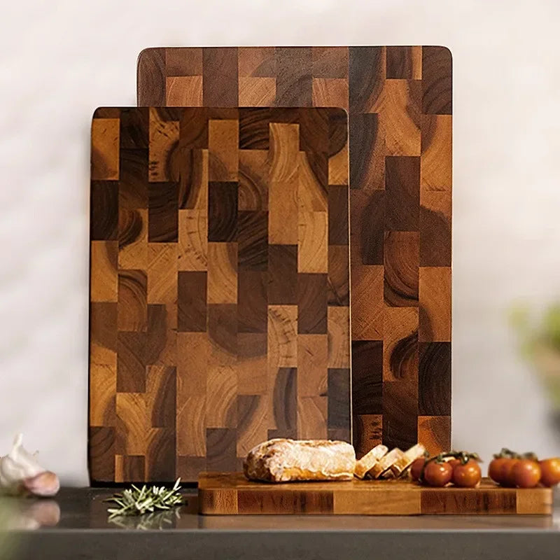 Double Sided Cutting Board Premium Acacia Wood Splicing Chopping Board Drain Water and Damp Proof Kitchen Tools