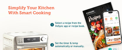COSORI Toaster Oven Air Fryer Combo, 12-in-1, 26QT Convection Oven Countertop, Stainless Steel with Toast Bake and Broil