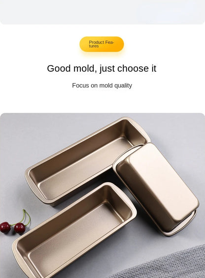 Hot Selling commercial Rectangular Heavy Steel Non Stick Gold Toast Tin Bread Baking Pan Cake mold For Family Kitchen Baking