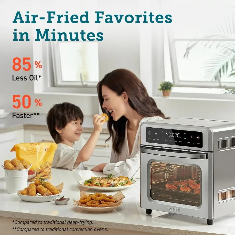 COSORI Air Fryer Toaster Oven, 13 Qt Airfryer Fits 8" Pizza, 11-in-1 Functions with Rotisserie, Dehydrate