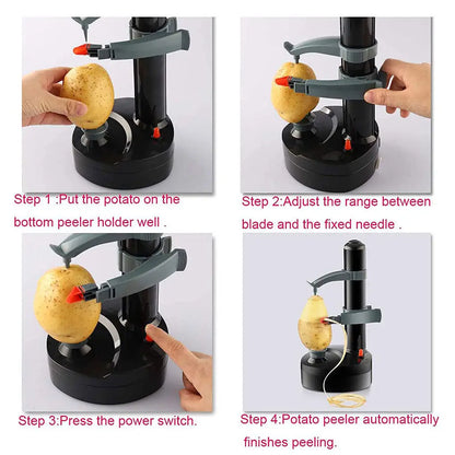 Multifunction Electric Peeler For Vegetables Automatic Stainless Steel Apple Peeler Kitchen Potato  Fruit Cutter Machine