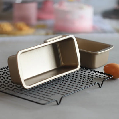 Hot Selling commercial Rectangular Heavy Steel Non Stick Gold Toast Tin Bread Baking Pan Cake mold For Family Kitchen Baking