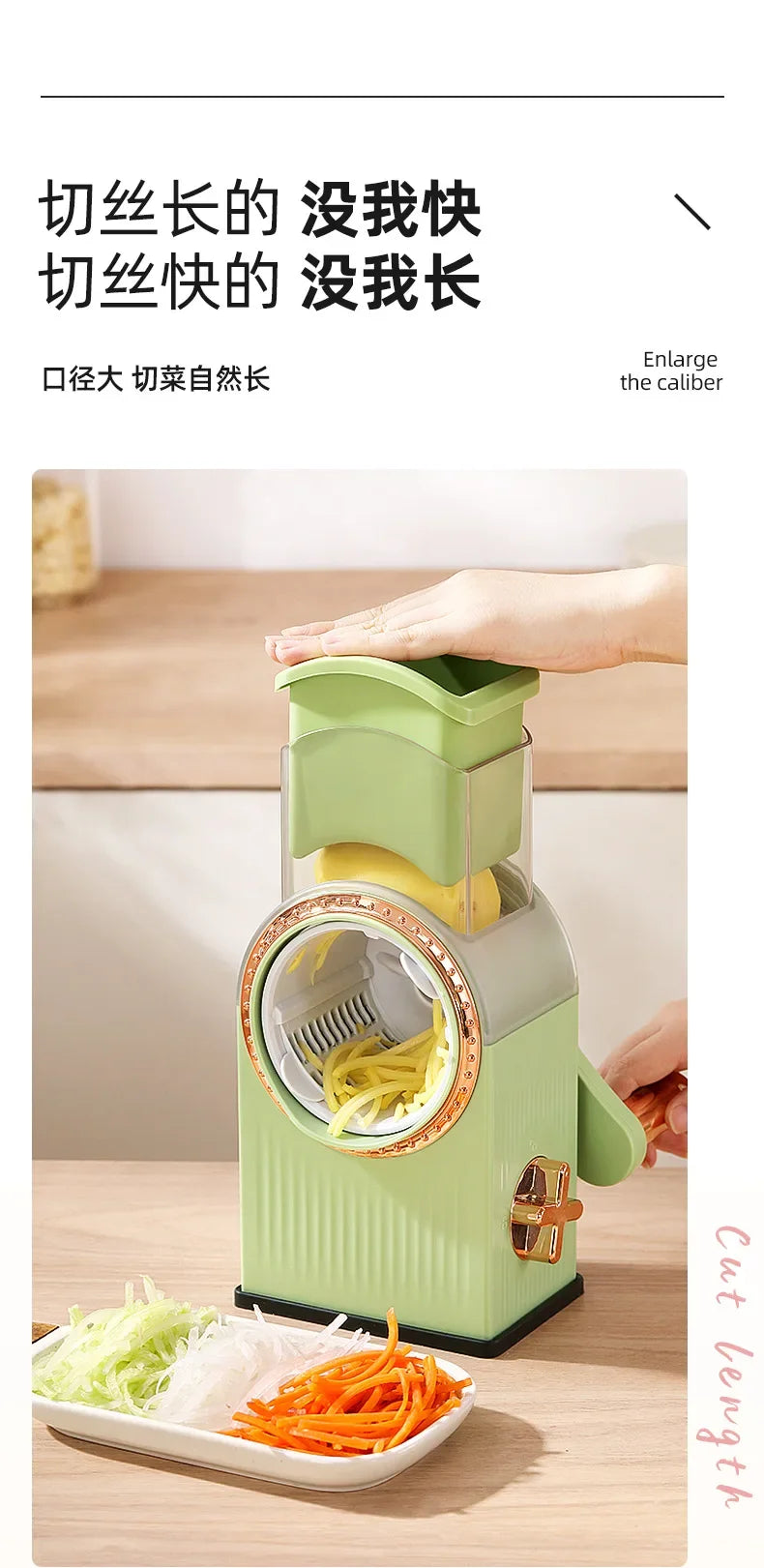 Multifu Vegetable Slicer Manual Kitchen Accessories Grater Vegetable Chopper Round Cutter Household Potato Garlic Shredder