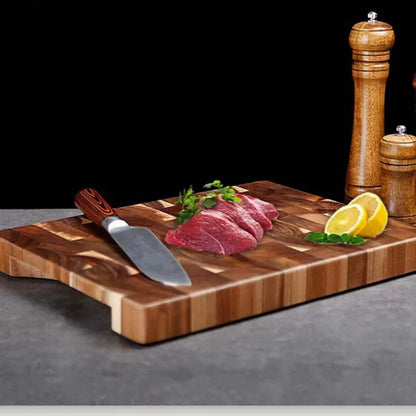 Double Sided Cutting Board Premium Acacia Wood Splicing Chopping Board Drain Water and Damp Proof Kitchen Tools