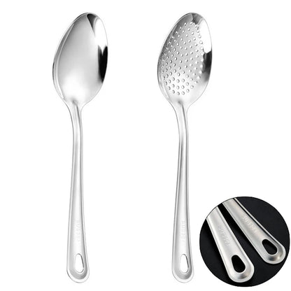 Stainless Steel Strainer Spoon Kitchen Colander Spoon Spoon Filter Strainer Food Scoop Perforated Skimmer Colander