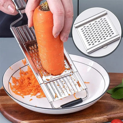 4 in1 Vegetable Slicer Stainless Steel Shredder Cutter Multi-Purpose Vegetable Slicer Cuts Set Manual Fruit Carrot Potato Grater