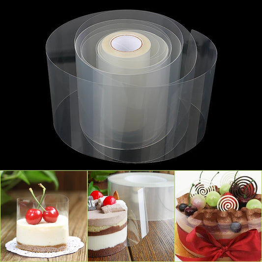 Transparent Clear Mousse Surrounding Edge Wrapping Tape 8cm 10cm Baking Cake Dessert Collar