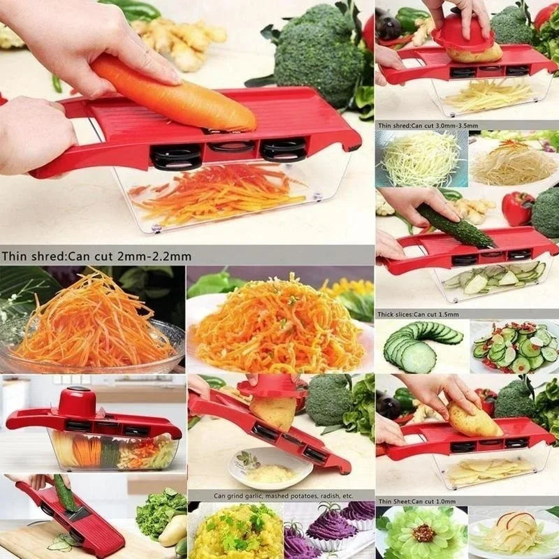 Multifu Vegetable Slicer Manual Kitchen Accessories Grater Vegetable Chopper Round Cutter Household Potato Garlic Shredder