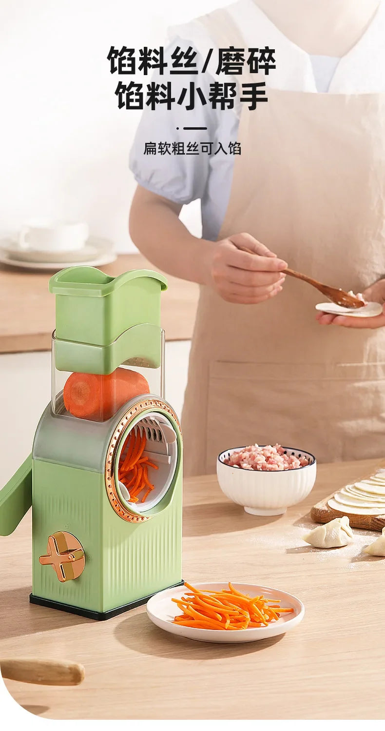 Multifu Vegetable Slicer Manual Kitchen Accessories Grater Vegetable Chopper Round Cutter Household Potato Garlic Shredder