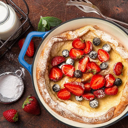 Enameled Dutch Oven Pot with Lid,Cast Iron Dutch Oven with Dual Handles for Bread Baking,Cooking,Nonstick Enamel Coated Cookware