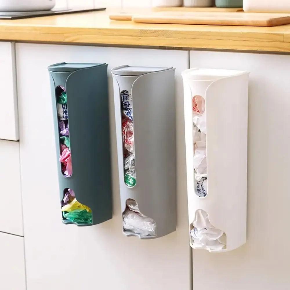 Wall-Mounted Underwear Storage Box Self Adhesive Space-saving Garbage Bag Dispenser Simple Style Dustproof