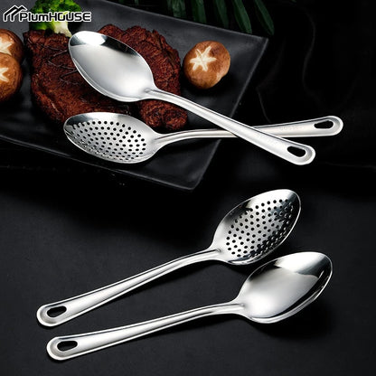 Stainless Steel Strainer Spoon Kitchen Colander Spoon Spoon Filter Strainer Food Scoop Perforated Skimmer Colander