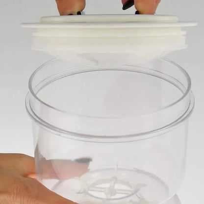 Sealed Jar for Pickle Home Kitchen Wet Dry Separation Pickles Box with Flip Storage Strainer Hourglass Design Olives Container