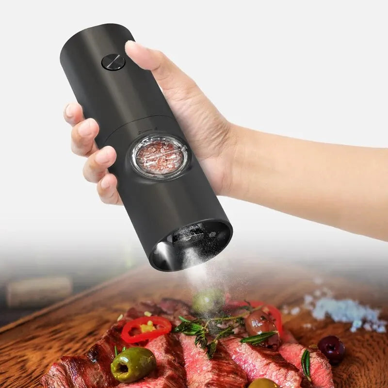 Electric Automatic Mill Pepper And Salt Grinder With LED Light Adjustable Coarseness Partner Manufacturers