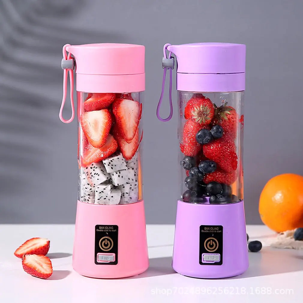 Portable Blender USB Mixer Two Blades Electric Juicer Machine Smoothie Blender Mini Food Processor Personal Lemon Squeezer