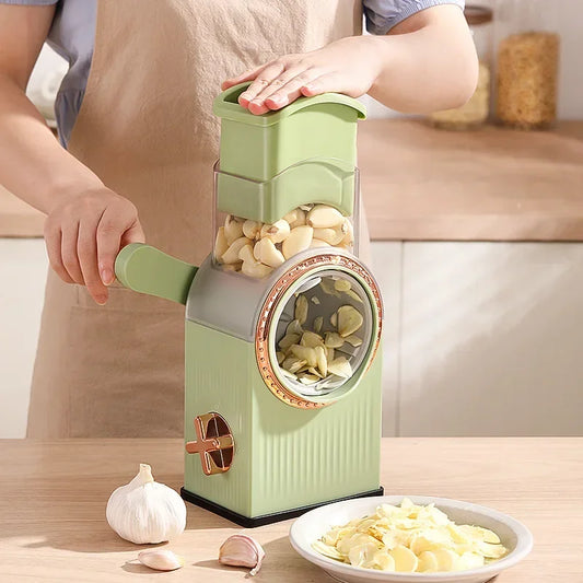 Multifu Vegetable Slicer Manual Kitchen Accessories Grater Vegetable Chopper Round Cutter Household Potato Garlic Shredder