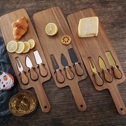 Acacia Cheese Board Set Cheese Knife Cheese Board Wooden Cutting Board Steak BoardKnife