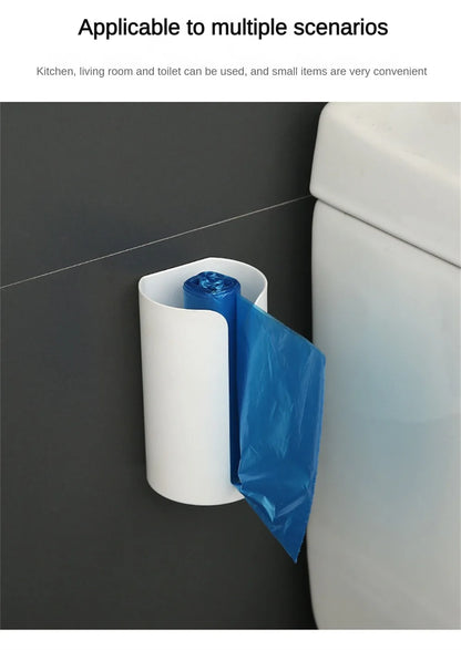 Garbage Bag Storage Box Wall Mounted Trash Bags Holder Kitchen Plastic Bag Container Bathroom Garbage Bag Dispenser Organizer